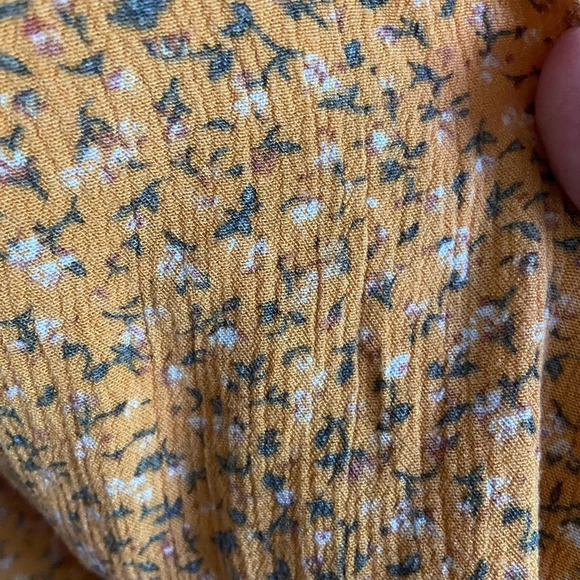 Wild Fable Flowy Tiered Babydoll Dress in Yellow Floral Sz M - Picture 7 of 10